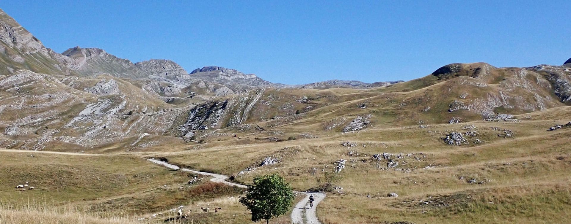 road in karst landscape of the trans balkan race