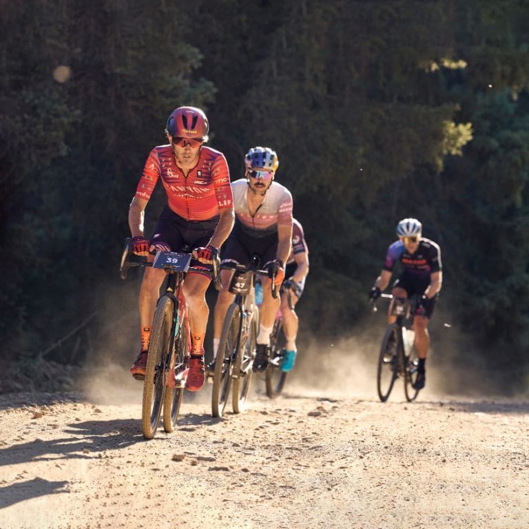 cyclists in gravel race