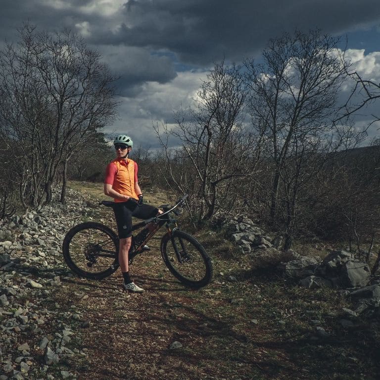 cyclist in nature